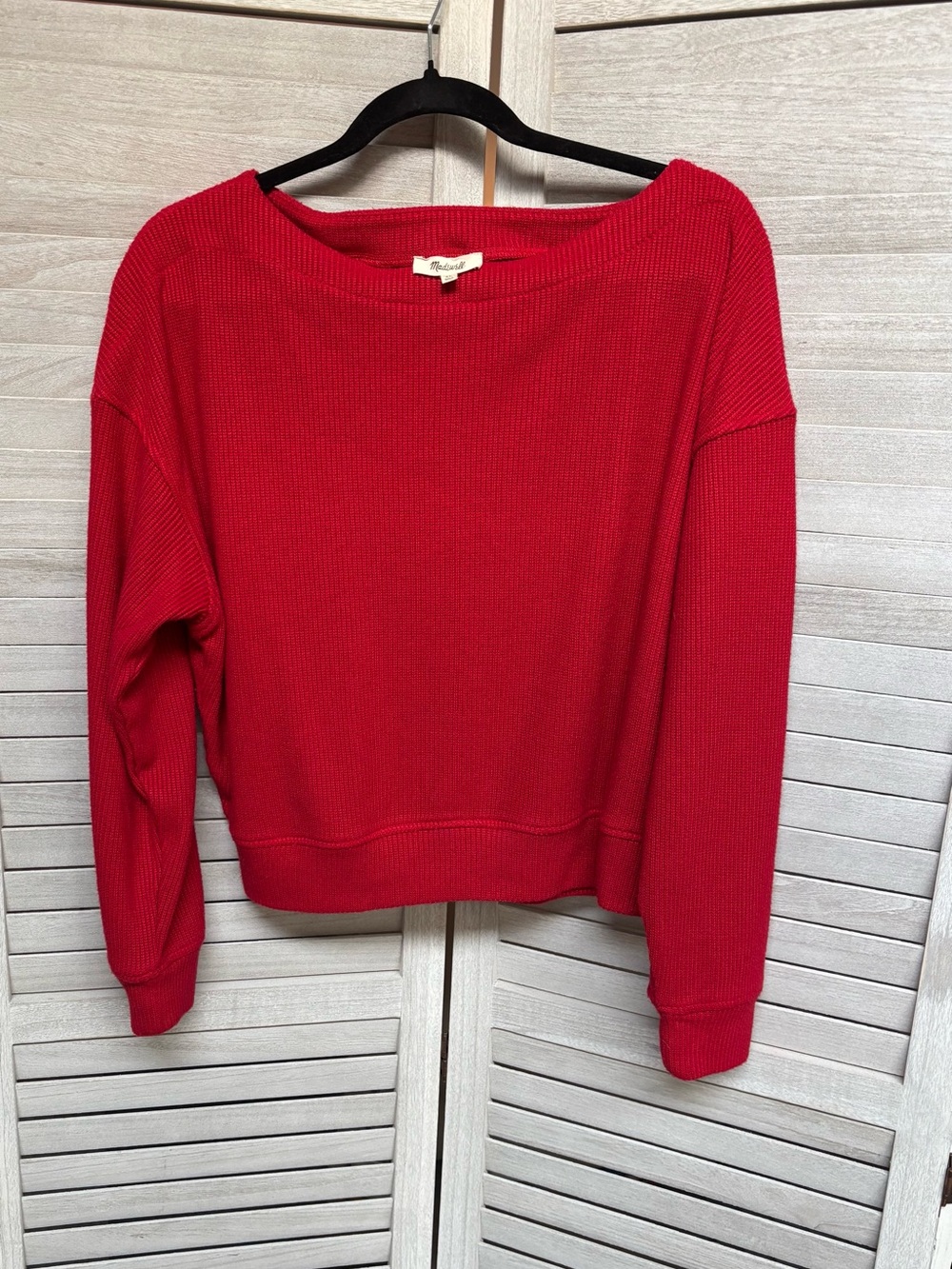 Madewell Womens Waffle Weave Cropped Top XL